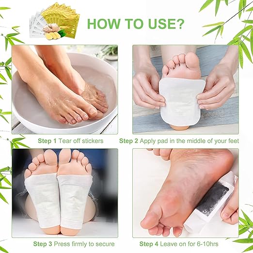 SS Organic Natural ingredients Detox Foot Pads for Body (pack of 2)