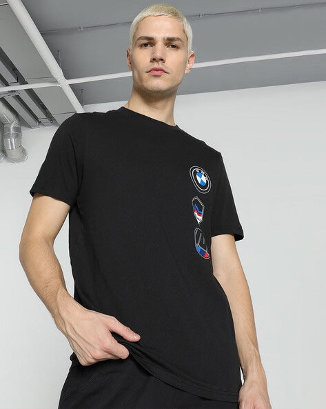 BMW M Motorsport Garage Regular Fit Crew-Neck T-Shirt (Black, M)