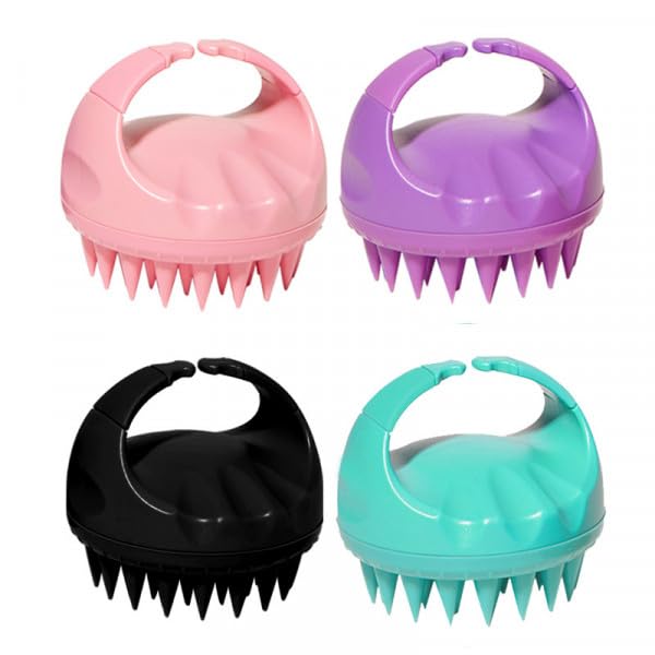 Scalp Massager Shampoo Brush, Eco-Friendly Wheat Straw Body With Soft Silicon