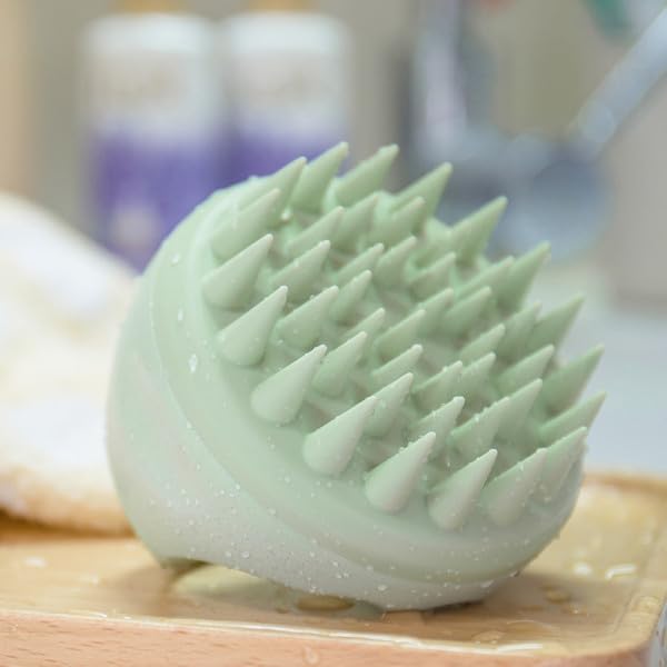 Scalp Massager Shampoo Brush, Eco-Friendly Wheat Straw Body With Soft Silicon