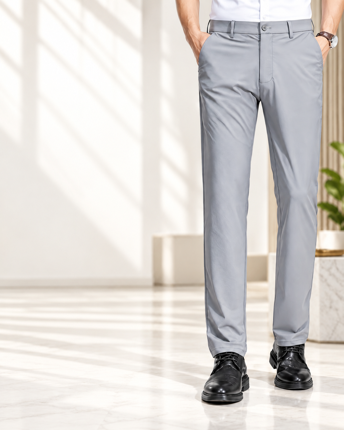 Mens Lycra Formal Trouser Combo (PACK OF 2)