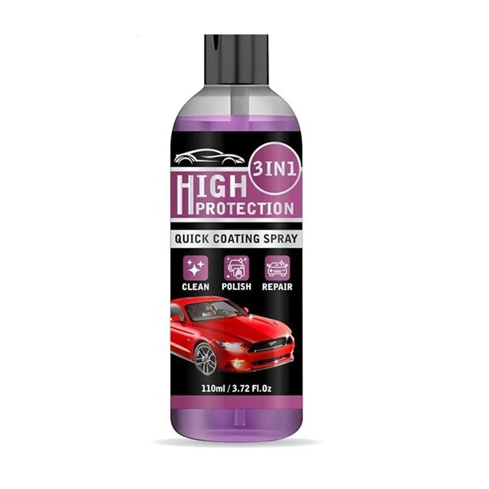3 In 1 High Protection Quick Car Ceramic Coating Spray - Pack of 2