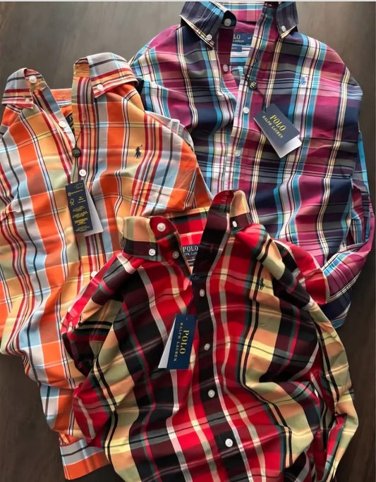 Pack of 3 Men's Check Shirts Multicolors