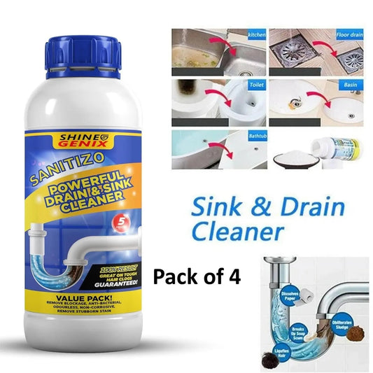 Powerful Drain & Sink Cleaner (Pack Of 4)