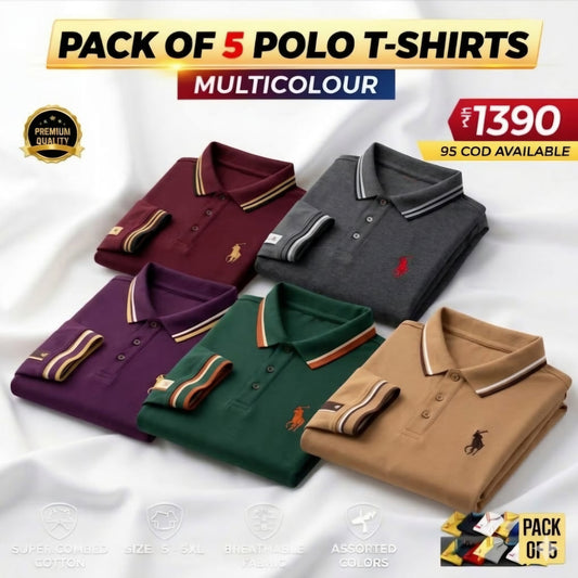 Polo T - Shirts Pack Of 5