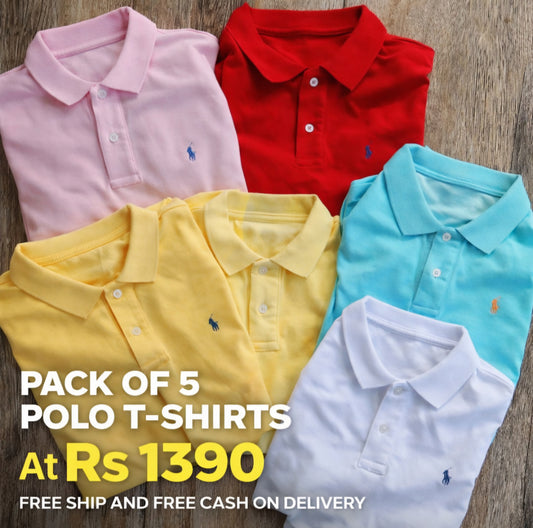 Polo T - Shirts Pack Of 5