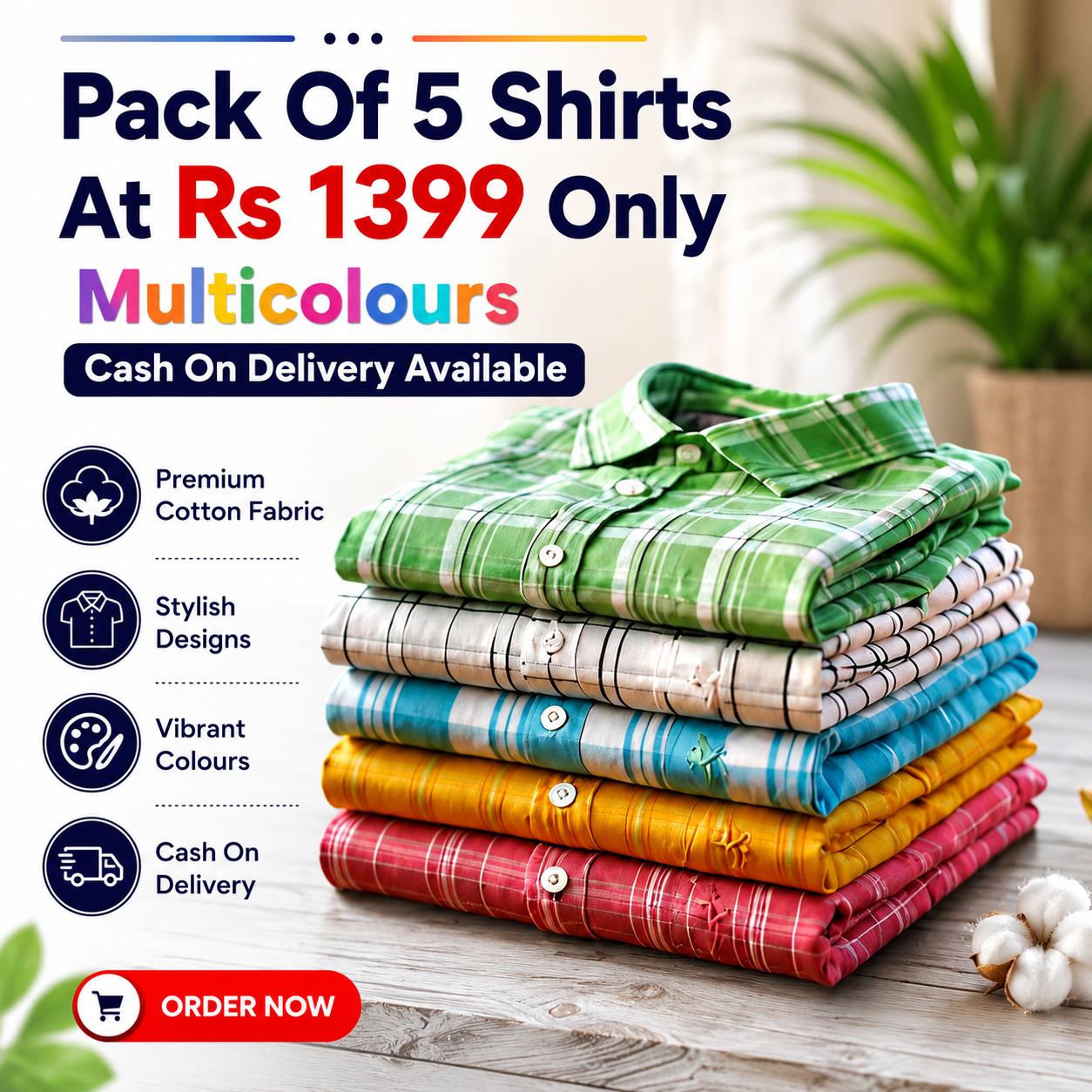 Latest Check Shirt (Pack Of 5)