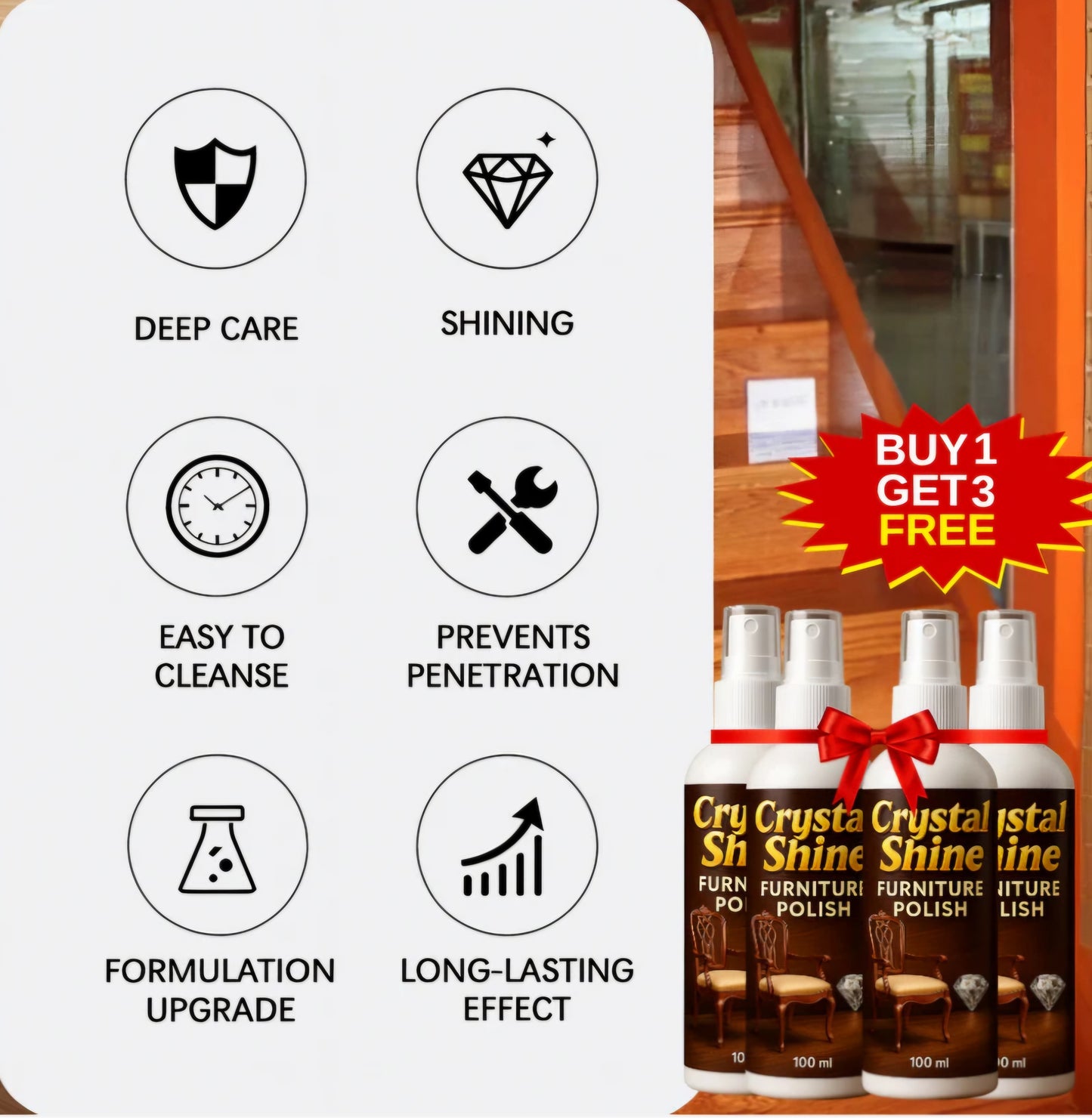 Beeswax Furniture Polish Spray ( Pack of 3 )