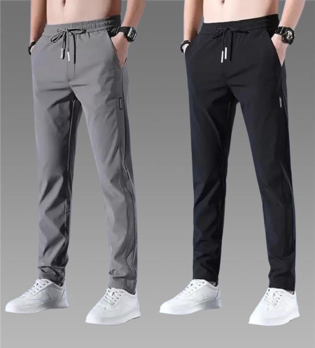 Premium Combo Lycra Track Pant (Pack of 2) - S